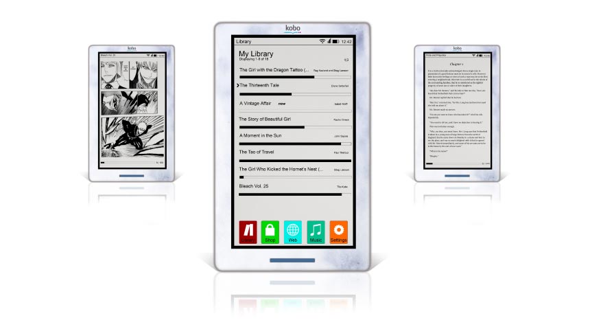 The new Kobo Reader in milk white